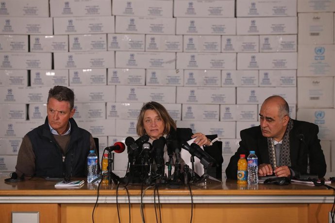 Archivo - Imagen de archivo de la coordinadora humanitaria de la ONU en Oriente Próximo, Lynn Hastings, en una rueda de prensa en territorios palestinos