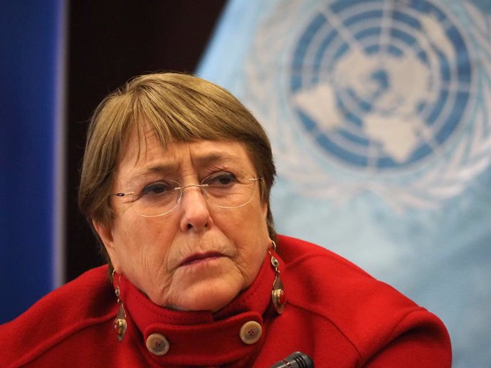 Archivo - July 20, 2022, Lima, Lima, Peru: Michelle Bachelet, UN High Commissioner for Human Rights holds a news conference in Lima at the end of her mission on Wednesday. Bachelet began an official mission to Peru on Monday, 18th July, during which she