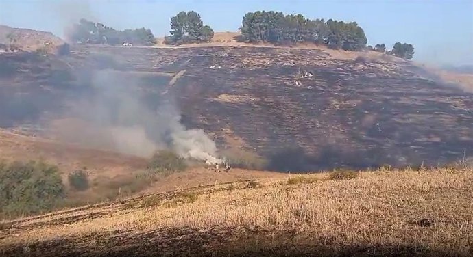 Incendio forestal en el paraje Cerro de Zalea de Pizarra
