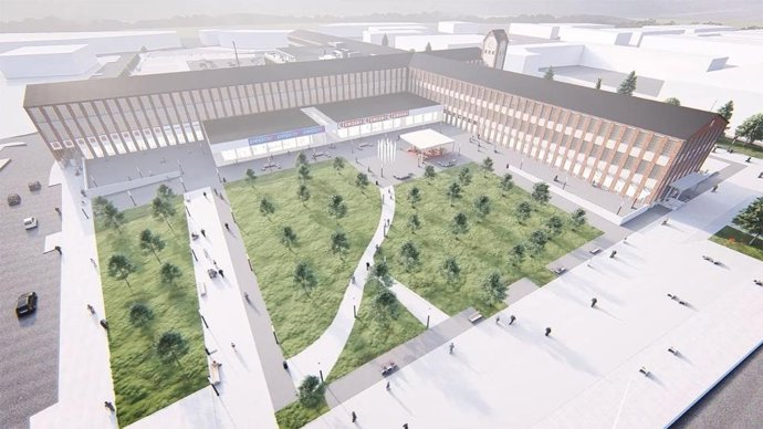 La Rochapea contará con una plaza pública con arbolado y jardines frente al edificio Matesa-IWER.