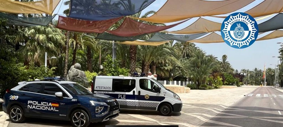 Vehículos policiales en Elche
