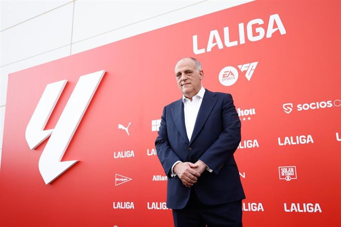 Archivo - El presidente de LaLiga, Javier Tebas