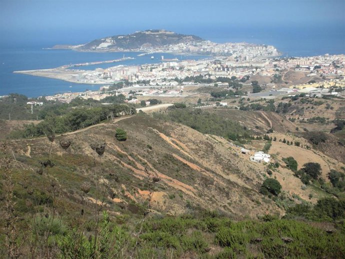 Archivo - Vista aérea de Ceuta