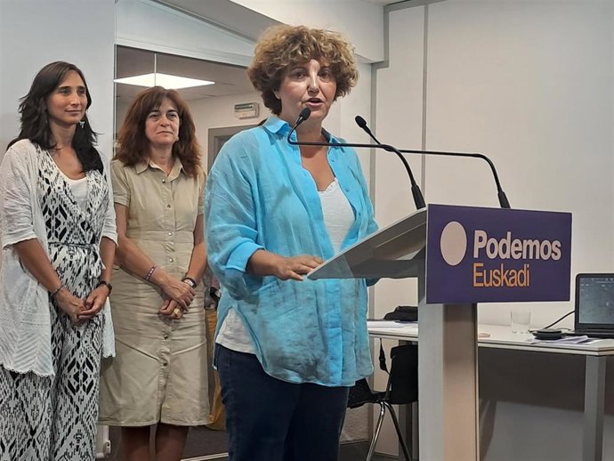 La coordinadora general de Podemos Euskadi, Pilar Garrido
