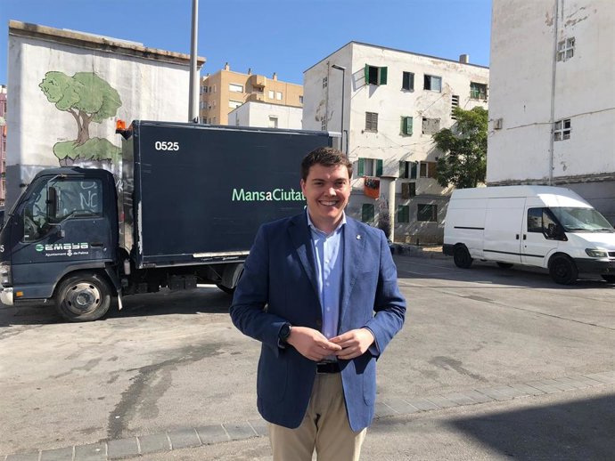 El regidor de Medio Ambiente del Ayuntamiento de Palma, Lloren Bauz, este miércoles en Camp Redó.