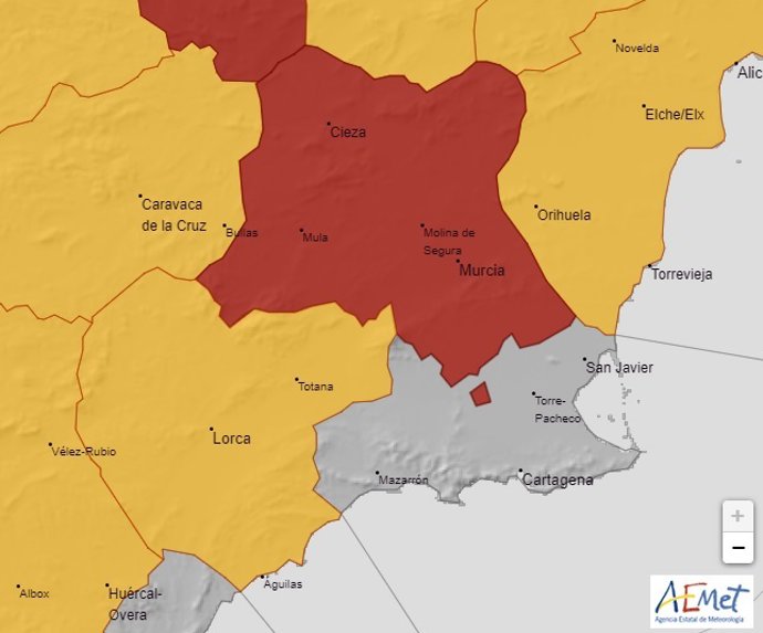 Meteorología eleva a nivel rojo el aviso por altas temperaturas para este jueves en la Vega del Segura