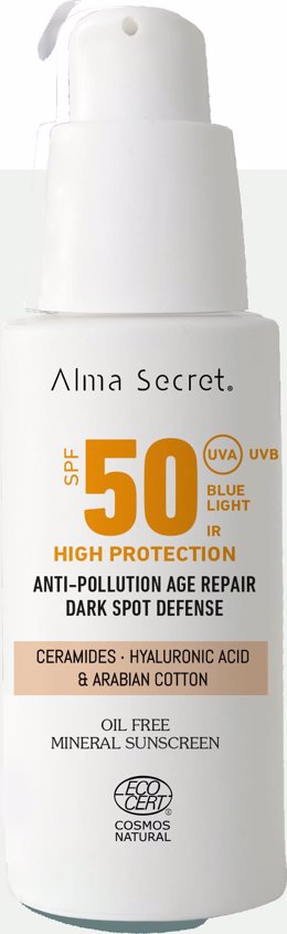 Anti-Pollution Age Repair Dark Spot Defense SPF 50 con color