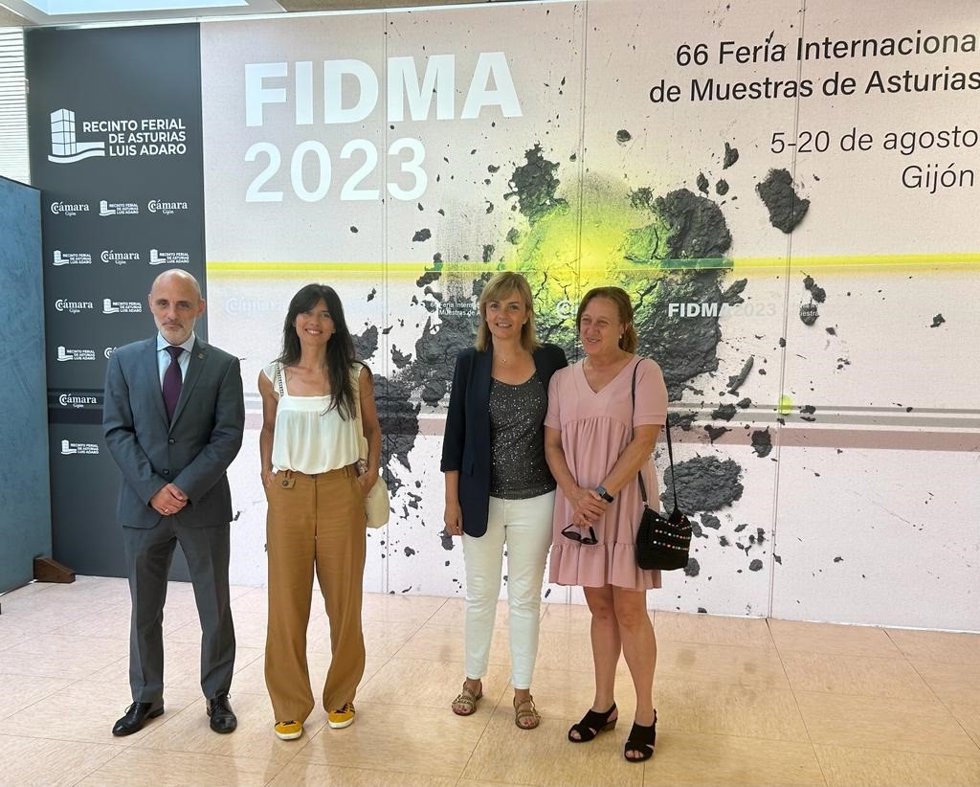 La diputada de Podemos Asturies en la Junta General del Principado de Asturias, Covadonga Tomé, antes de visitar la 66 Feria Internacional de Muestras de Asturias (Fidma), en Gijón.