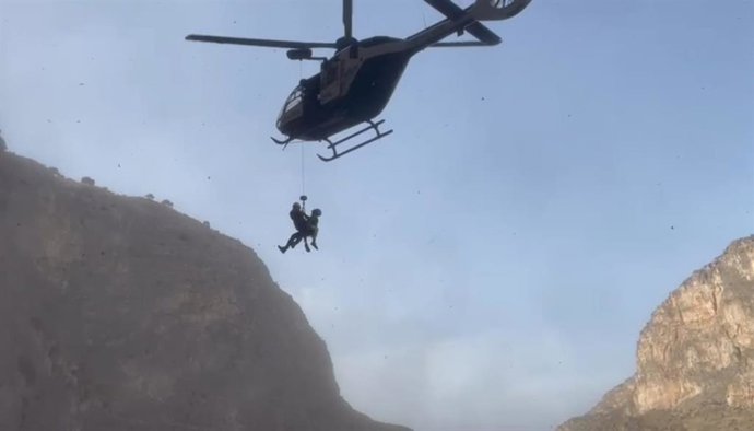 Rescate de un escalador en el Tajo de los Vados