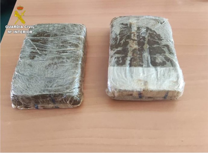 Droga incautada en un área de servicio de la autovía A-3, dentro del término municipal de Huete.