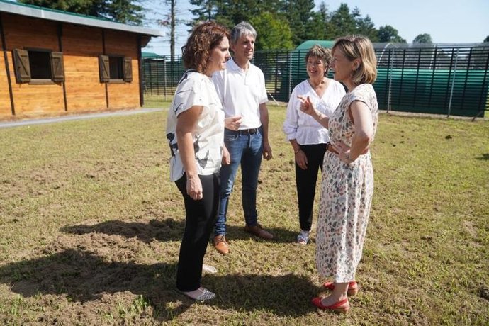La diputada general de Gipuzkoa, Eider Mendoza, en el centro Basabizi de Urnieta
