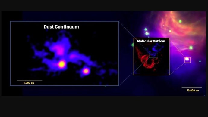 G206.93-16.61E2 está cerca de la nebulosa de reflexión NGC 2023 en la nube molecular de Orión B.