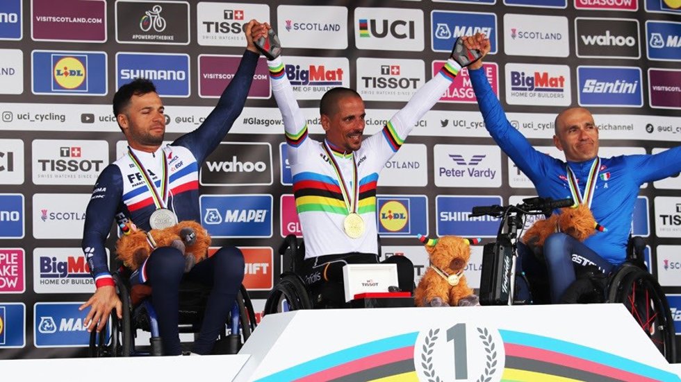 El español Sergio Garrote revalida su título de campeón del mundo contrarreloj