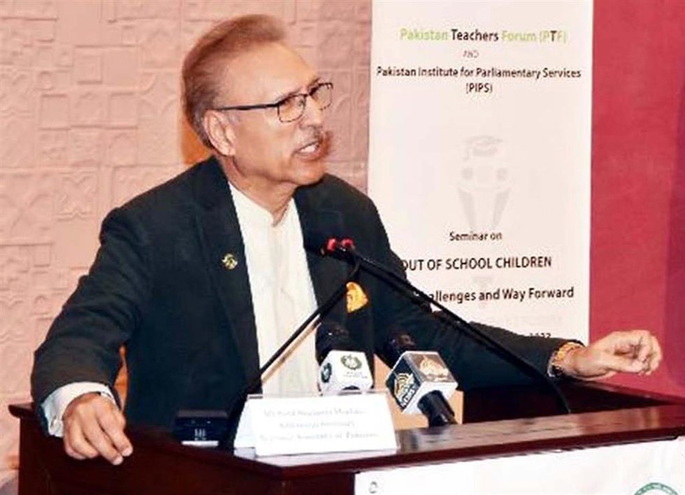 Archivo - Arif Alvi, presidente de Pakistán