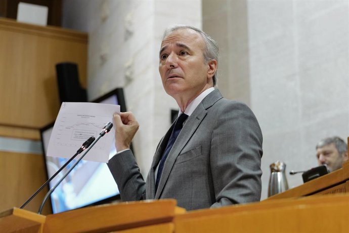 El candidato del PP a la Presidencia de Aragón, Jorge Azcón.