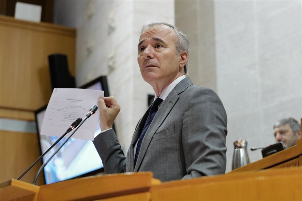 El candidato del PP a la Presidencia de Aragón, Jorge Azcón.