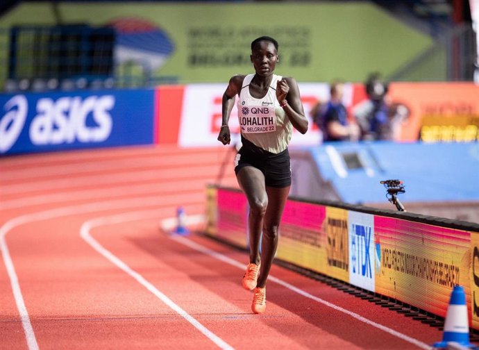 La atleta Anjelina Nadai Lohalith en una prueba.