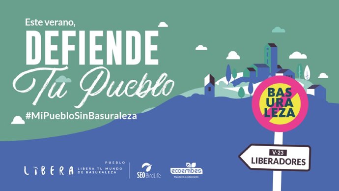 Cartel de la campaña de verano 'Defiende tu pueblo'