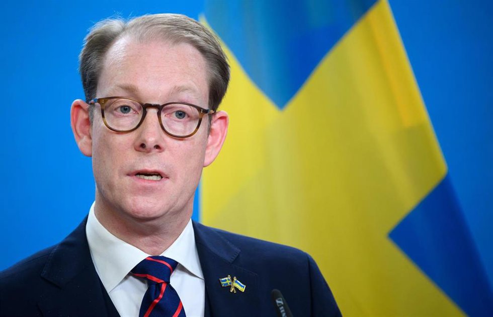 Archivo - El ministro de Exteriores de Suecia, Tobias Billstrom