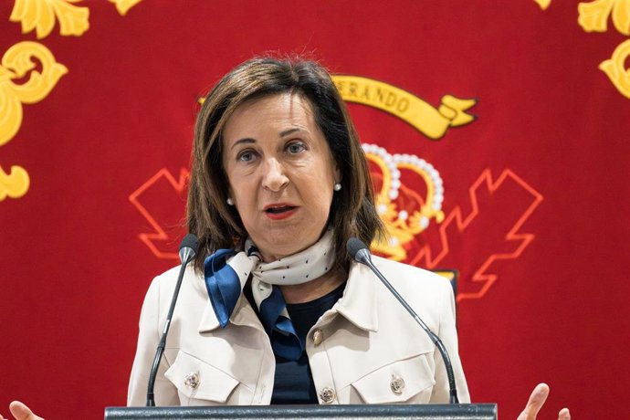 La ministra de Defensa en funciones, Margarita Robles, en la Base Aérea de Torrejón de Ardoz, a 28 de julio de 2023, en Torrejón de Ardoz, Madrid (España). 