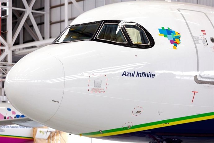 Un avión de la aerolínea brasileña Azul