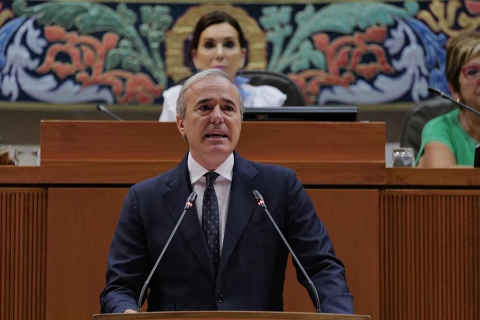 El candidato del PP a la Presidencia de Aragón, Jorge Azcón.