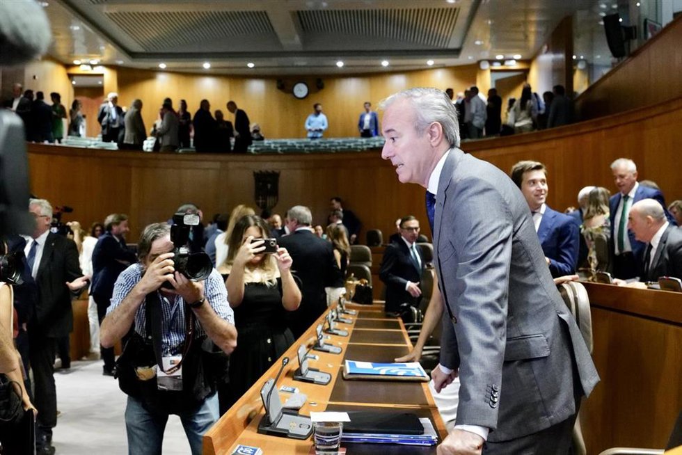 El presidente del Gobierno de Aragón, Jorge Azcón (PP).