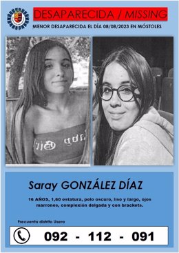 Buscan a una joven de 16 años que desapareció el martes en Móstoles