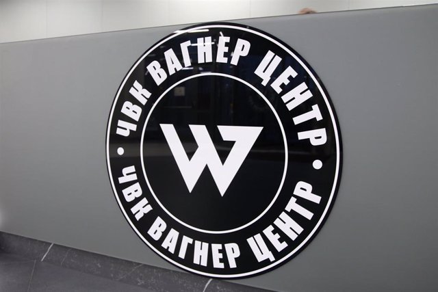 Archivo - Logo del Grupo Wagner en sus oficinas en San Petersburgo, en Rusia