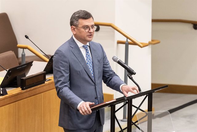 July 18, 2023, New York, New York, United States: Ukraine Foreign Minister Dmytro Kuleba speaks during GA 88th plenary meeting at UN Headquarters in New York