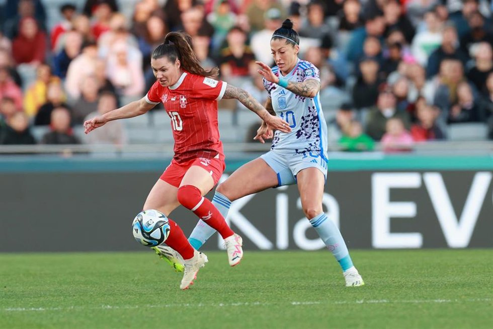Jennifer Hermoso durante el partido ante Suiza del Mundial de Australia y Nueva Zelanda