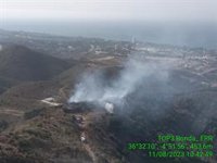 Efectivos del Infoca intervienen de nuevo en el incendio forestal de Ojén (Málaga) por una reproducción