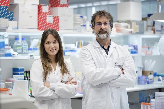 Marta Redondo e Imanol Arozarena, investigadores de Navarrabiomed