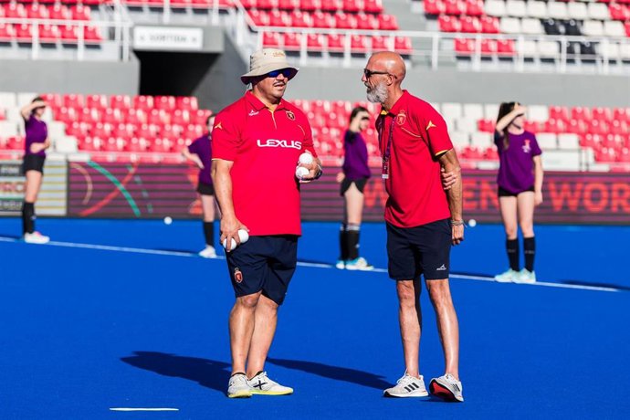 Archivo - Max Caldas antes de un partido de la selección española de hockey sobre hierba