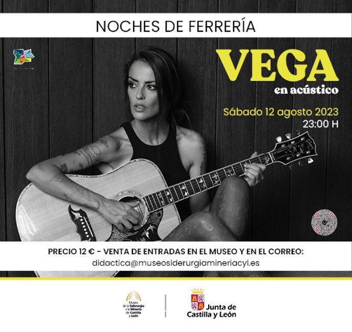 La cantante y compositora Vega actúa este sábado en la Ferrería de San Blas, que da sede al Museo de la Siderurgia y la Minería de Sabero.