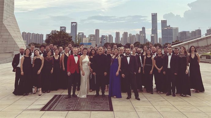 La Orquesta Reino de Aragón en su gira por China.