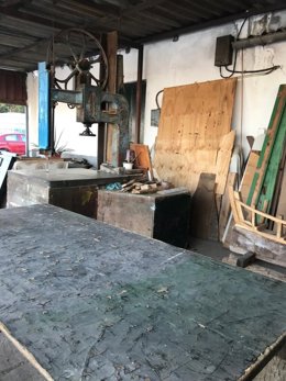 Taller del astillero de carpintería de ribera de Coria