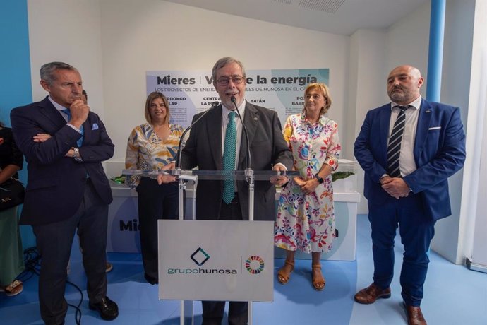 Intervención del presidente de Hunosa, Gregorio Rabanal, en el Día de Hunosa en la Feria Internacional de Muestras de Asturias, en Gijón.