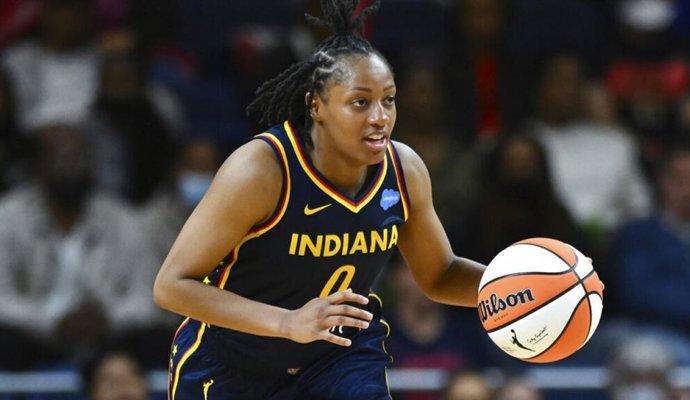 Kelsey Mitchell, durante un partido.