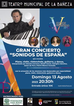 El concierto 'Sonidos de España' clausura este domingo la XVI edición de 'Encuentros con la Música' de La Bañeza (León)