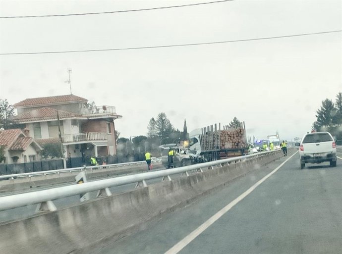 Archivo - ACCIDENTE EN LA N-111