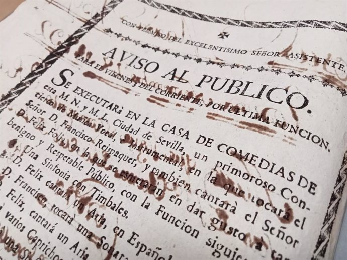 Archivo - Imagen de un documento histórico registrado en el Archivo Histórico de Sevilla
