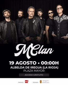 Concierto de M Clan el 19 de agosto en Albelda de Iregua