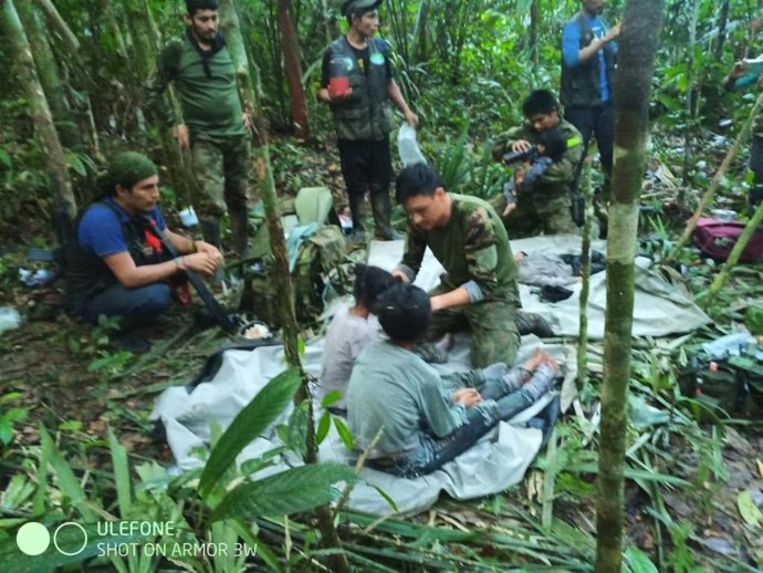 Archivo - Los cuatro menores rescatados tras pasar 39 días en la selva en Colombia