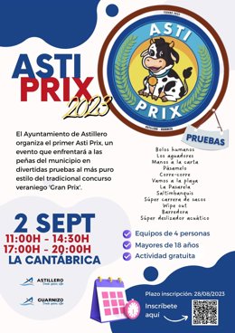 Cartel del Asti Prix, concurso basado en el Grand Prix que ha organizado el Ayuntamiento de Astillero