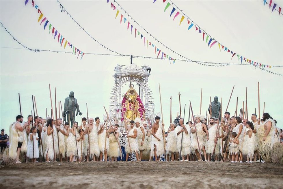 Ceremonia Guanche a la Virgen de Candelaria, en Tenerife