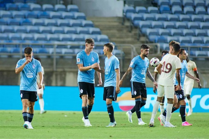 Jorgen Strand Larsen (RC Celta) en un amistoso de pretemporada.