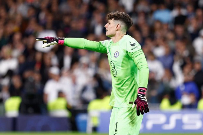 Archivo - Kepa Arrizabalaga of Chelsea gestures during the UEFA Champions League, Quarter Finals round 1, football match between Real Madrid and Chelsea FC at Santiago Bernabeu stadium on April 12, 2023, in Madrid, Spain.