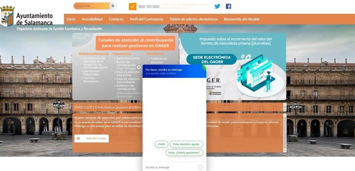 14 De Agosto De 2023. Notas De Prensa Ayuntamiento De Salamanca
