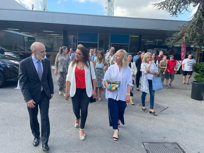 Visita de  la portavoz parlamentaria de Vox en la Junta General del Principado de Asturias (JGPA), Carolina López, y la diputada regional por Vox y concejala de Festejos en el Ayuntamiento de Gijón, Sara Álvarez Rouco, a la Fidma, en Gijón.